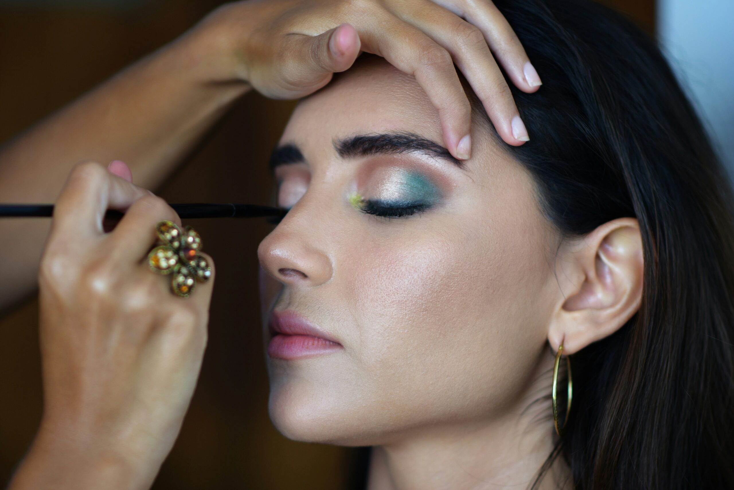 Bridal makeup inspiration showcasing vibrant eyeshadow palettes