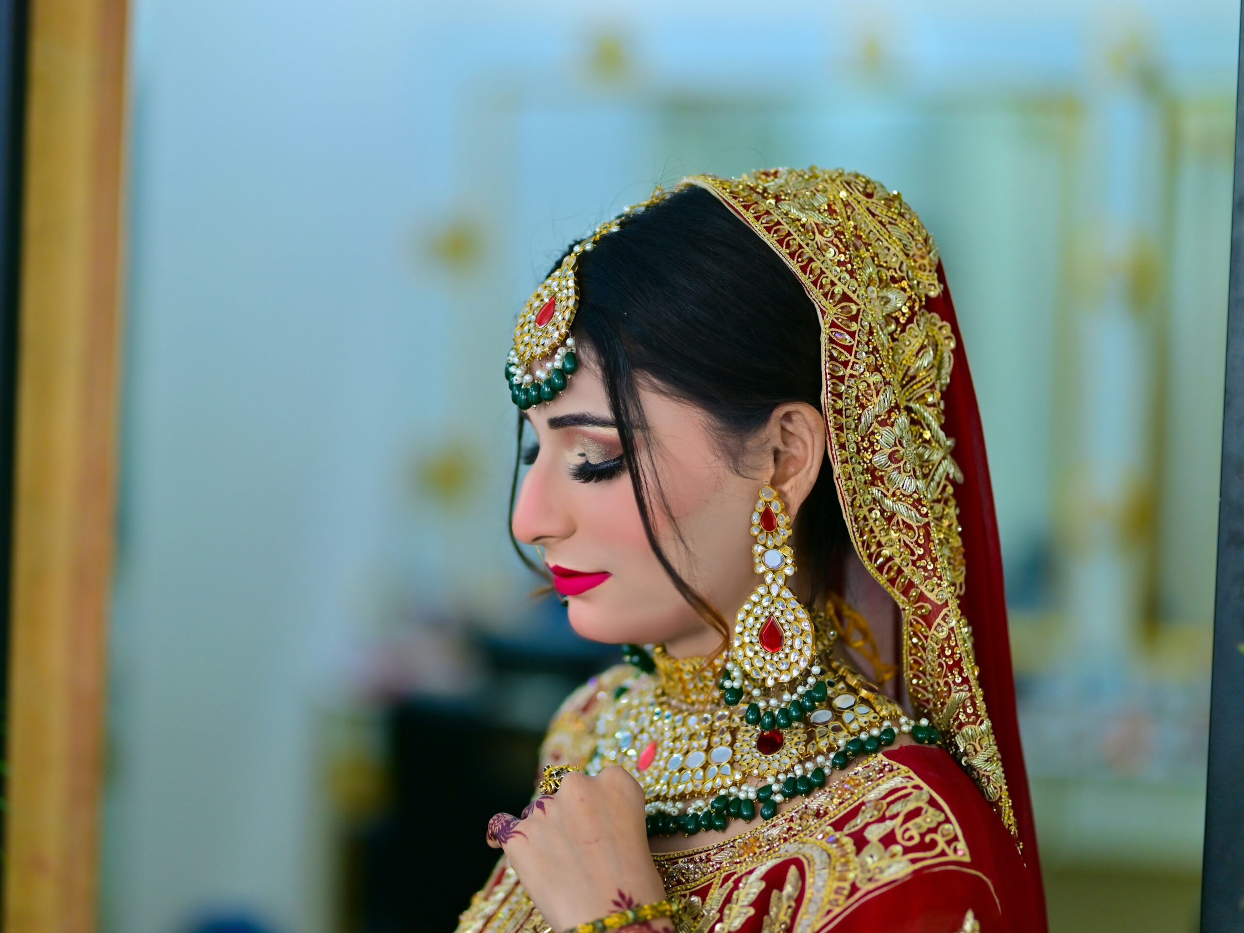 Bride showcasing radiant and flawless skin after bridal makeup application