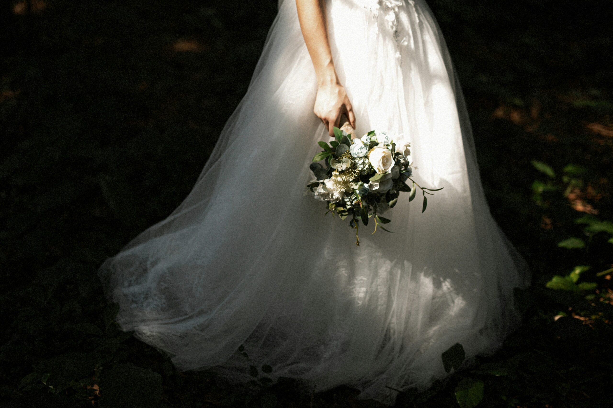 Bridal makeup melt-down example showing faded foundation and smudged eyeliner