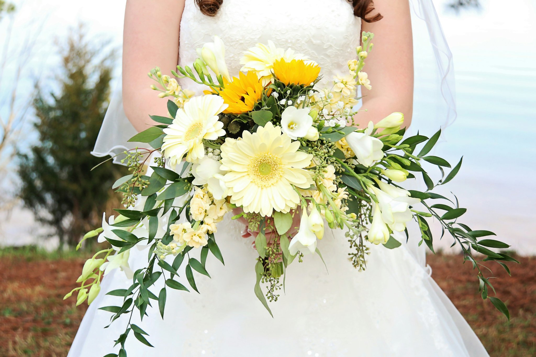 Bride looking stressed during makeup mishap