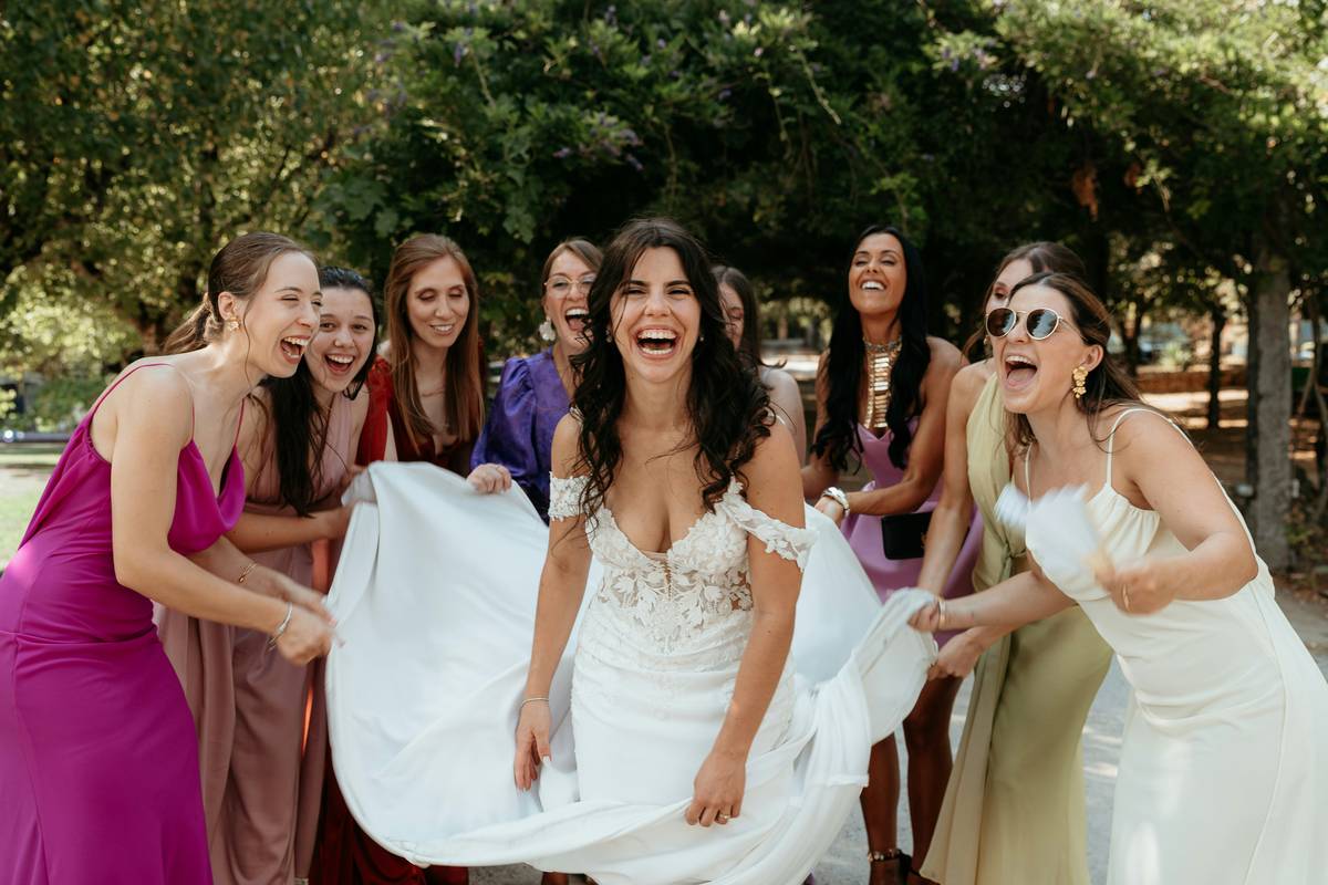 Bride smiling confidently with flawless makeup