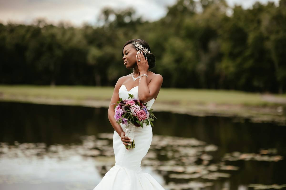 Bridal makeup tutorial featuring glowing, radiant dark skin tones