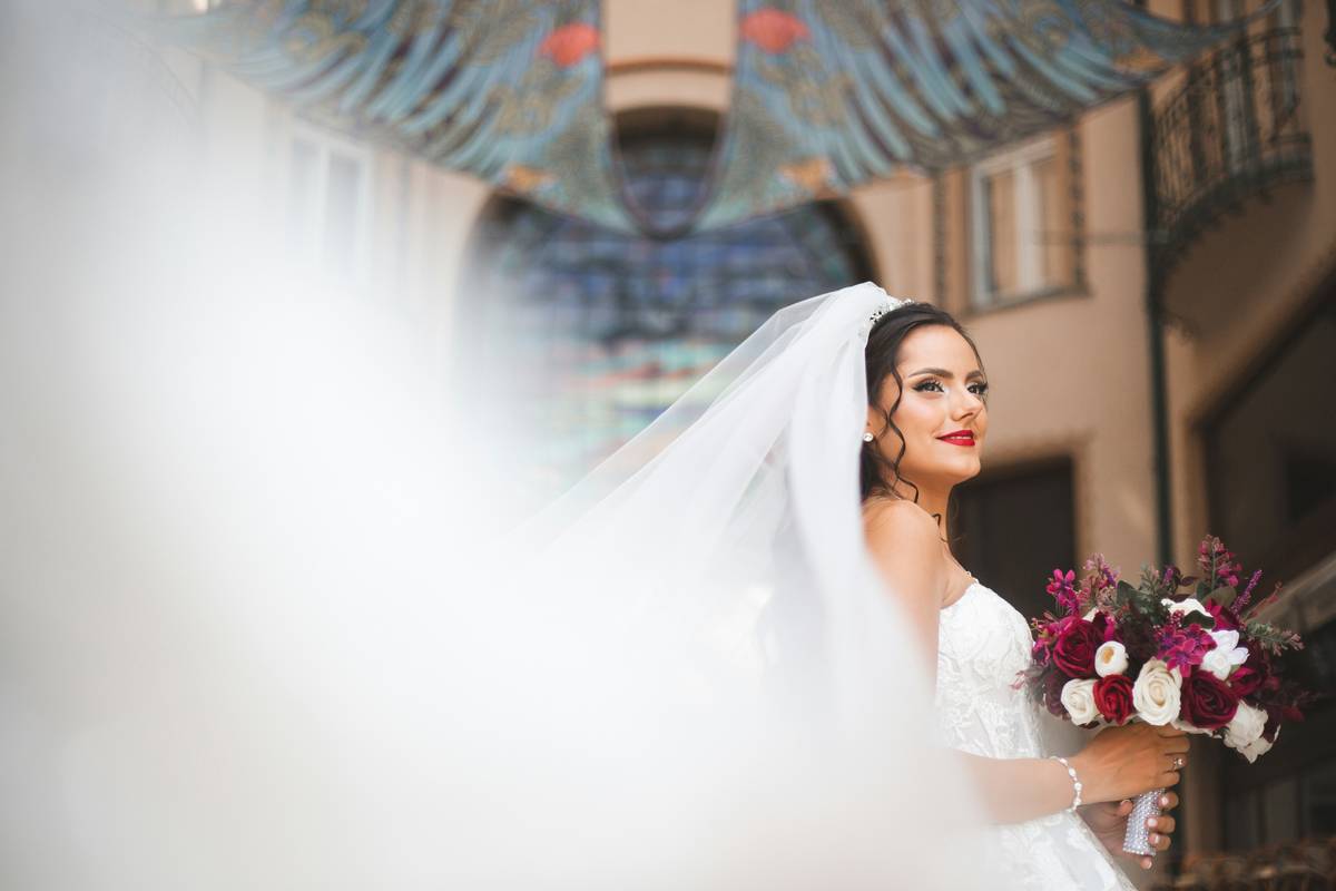 Collage of brides showcasing makeup styles for various skin tones.