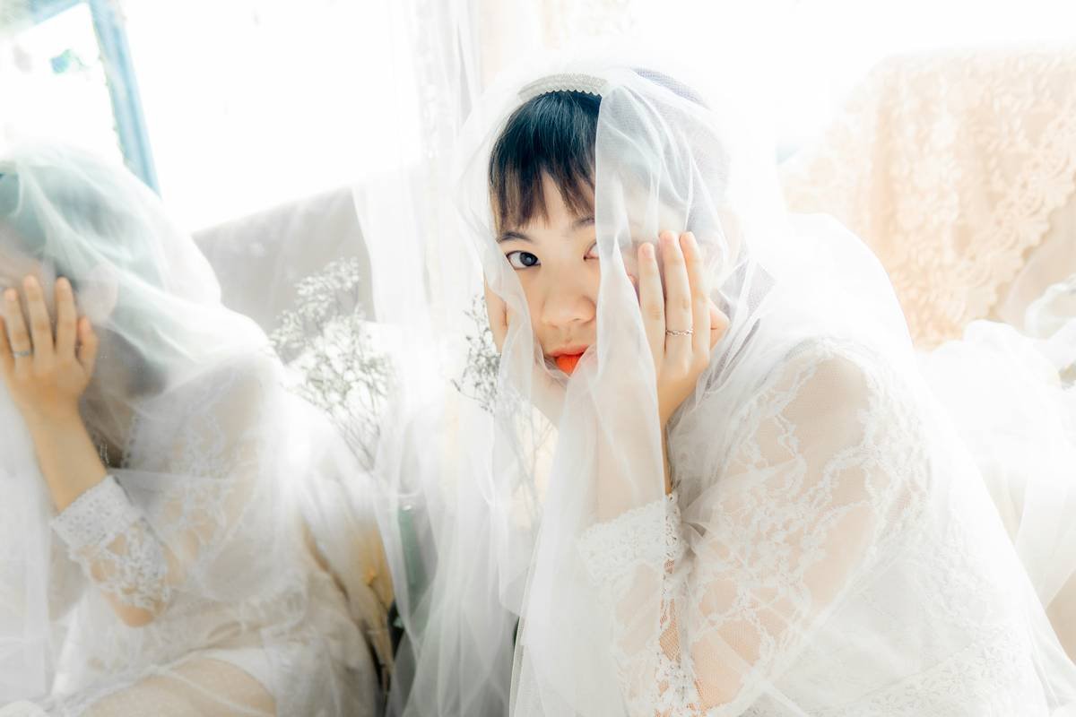 Side-by-side comparison: Traditional Western bridal makeup vs. Korean bridal makeup showing dewy finish, soft blush placement, and minimal eye definition